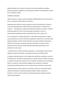 Galvojuma rašanās nosacījumi Civillikumā 2