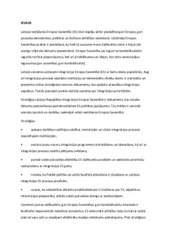 Stratēģija integrācijai eiropas savienībā 2
