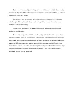 Psihosociālā attīstība agrīnas vecumā 1