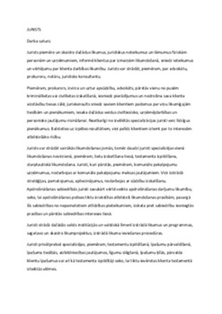 Jurists: profesijas loma un prasmes tiesību jomā 1