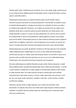 Psiholoģija, Psihoterapija, Psihiatrija - māsas? 3
