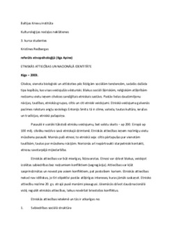 Etniskās attiecības un nacionālā identitāte 1