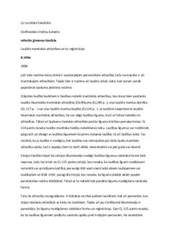 Laulāto mantiskās attiecības un to reģistrācija 1