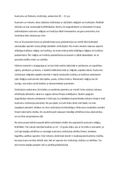 Austrumu un rietumu civilizācija, saskarsme 20 - 21 gs 1