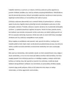 Austrumu un rietumu civilizācija, saskarsme 20 - 21 gs 2