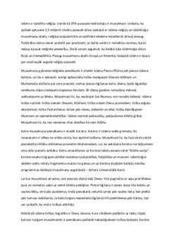 Islāms: rašanās, pamatprincipi un izplatība pasaulē 2