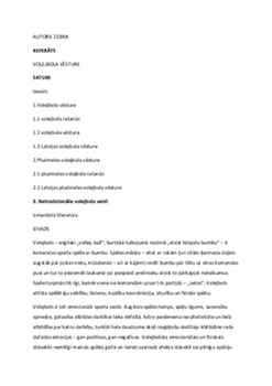 Volejbola vēsture 1