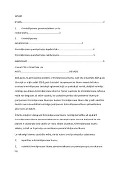 Kriminālprocesa pamatnoteikumi un pamatprincipi 1