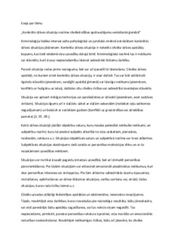Konkrēto dzīves situāciju nozīme cilvēkdrošības apdraudējumu veidošanās ģenēzē 1
