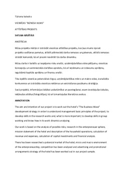 Viesnīcas “biznesa vilnis” attīstības projekts 1