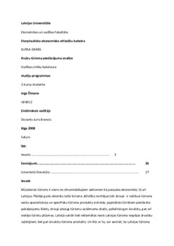 Kruīzu piedāvājumu analīze 1