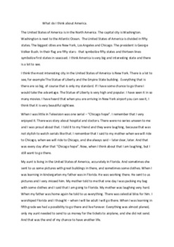 What do I think about America 1
