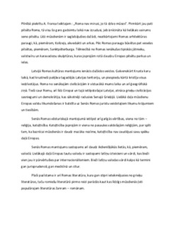 „Roma nav mirusi, jo tā dzīvo mūsos ” 1
