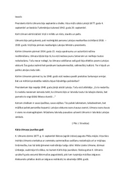 Kārlis Ulmanis: dzīve un darbība 1