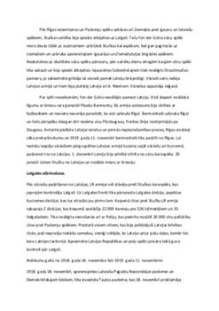 Notikumu gaita no 1918 gada 18 novembra līdz 1919 gada 11 novembrim 2