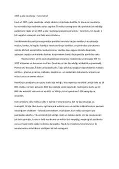 1905 gada revolūcija – terorisms? 1
