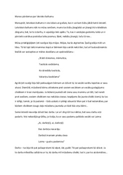 Pārdomas par latvisko baltumu 1