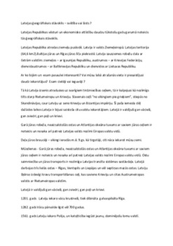 Latvijas ģeogrāfiskais stāvoklis – svētība vai lāsts? 1