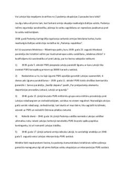 Vai Latvijai bija iespējams izvairīties no 2 padomju okupācijas 2 pasaules kara laikā? 1