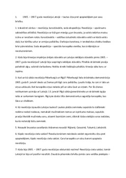 1905. gada revolūcija Latvijā – cēloņi un seku analīze 1