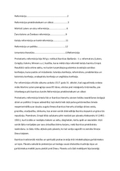 Reformācija: cēloņi, Luters, Kalvins un kontrreformācija 1