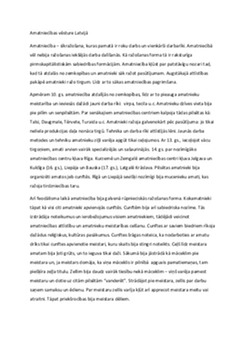 Amatnieciibas veesture 1