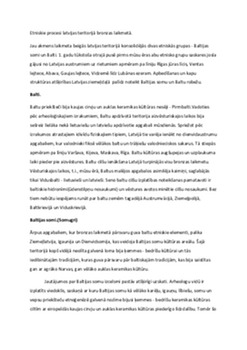 Etniskie procesi Latvijas teritorijā bronzas laikmetā 1
