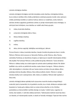Latviesu mitologijas dievibas 1