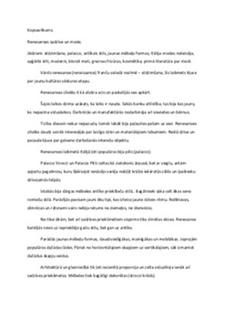 Renesanses mode un ikdiena 1