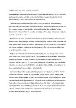 Reliģijas ietekme uz kultūrprocesiem viduslaikos 1
