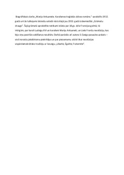 Recenzija par Stefana Cveiga biogrāfisko darbu „Marija Antuanete Karalienes traģiskās dzīves romāns ” 1