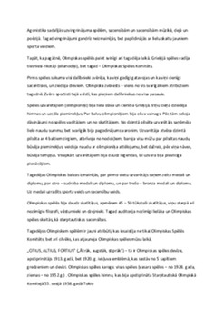 Olimpiskās spēles: sacensības ik pēc četriem gadiem 2