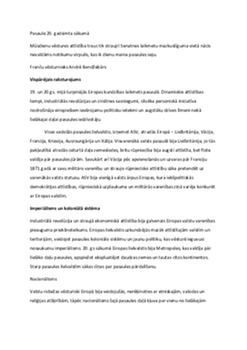 Pasaule 20 gadsimta sākumā 1