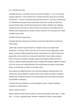Viduslaiku literatūra: darbi un autori 1
