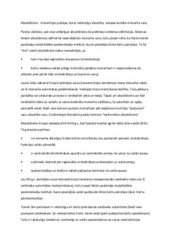 Absolūtisms - tā pozitīvās un negatīvās puses 1