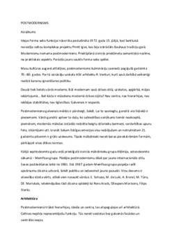 Postmodernisms: māksla un sabiedrība pēc modernisma 1