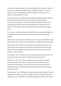 Renesanse: laikmeta raksturīgās iezīmes un nozīme Eiropā 2