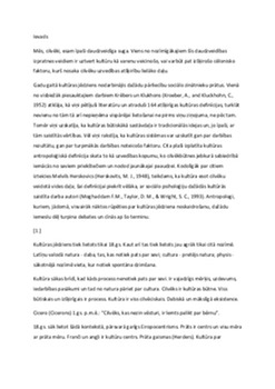 Kultūras definīcijas 1