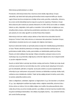 Reformācija: cēloņi, norise un sekas Eiropā 1