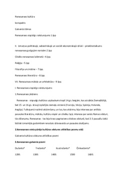 Renesanses laikmeta kultūra un humānisma ideāli 1