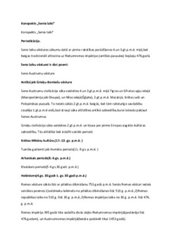 Konspekts „Senie laiki 1