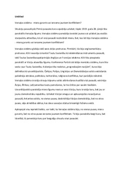 Versaļas sistēma - miera garants vai ierosme jauniem konfliktiem? 1
