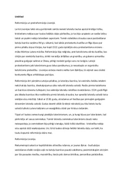 Reformācija Livonijā: vēsture un nozīme 1