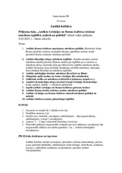 Antīkās Grieķijas un Romas kultūras ietekme mūsdienu sabiedrībā 1