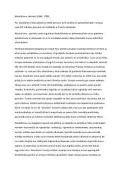 Absolūtisms Eiropā – vēsturiskā izcelsme un raksturiezīmes 1